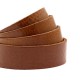 DQ leather flat 20mm Cognac brown